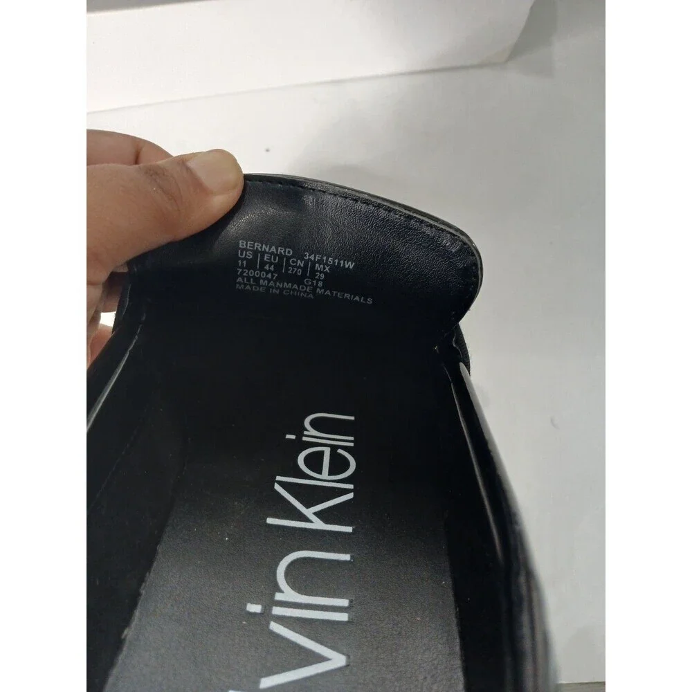 Calvin Klein Bernard Black Patent Loafers Men’s Size 11 Slip On Dress Shoes